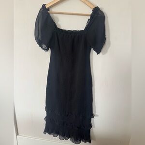 Abercrombie & Fitch Black Midi Dress